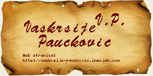 Vaskrsije Paučković vizit kartica